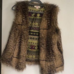 Faux fur vest